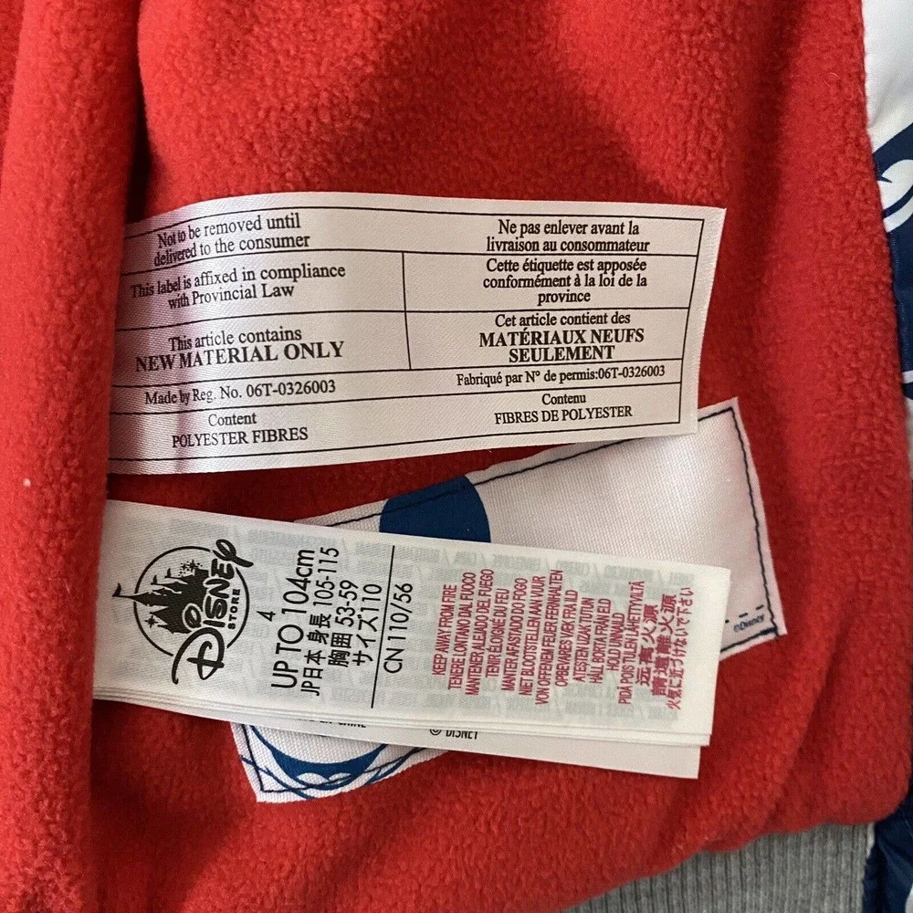 Mickey Mouse Disney Kids NWT Full Zip Puffer Hooded Jacket Size 4. - Picture 13 of 14